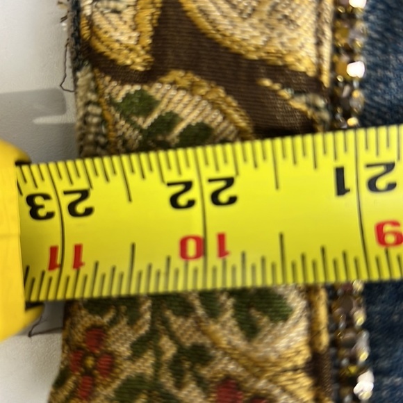 Too-She-She Upcycled Gorgeous Tapestry  Gap Denim Jean Jacket - Picture 4 of 10